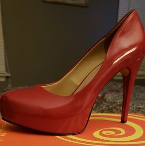 Red Platform Heels